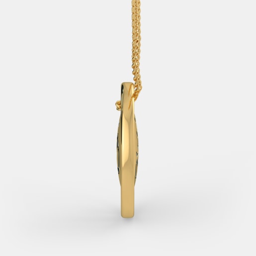Diamond Pendant In Yellow Gold (5.38 Gram) With Diamonds (0.012 Ct)