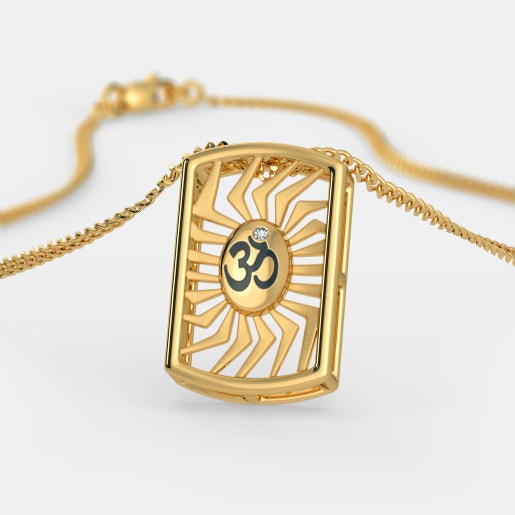 Diamond Pendant In Yellow Gold (2.8 Gram) With Diamonds (0.010 Ct)