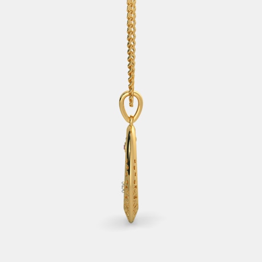 Diamond And Ruby Pendant In Yellow Gold (3.49 Gram) With Diamonds (0.015 Ct)