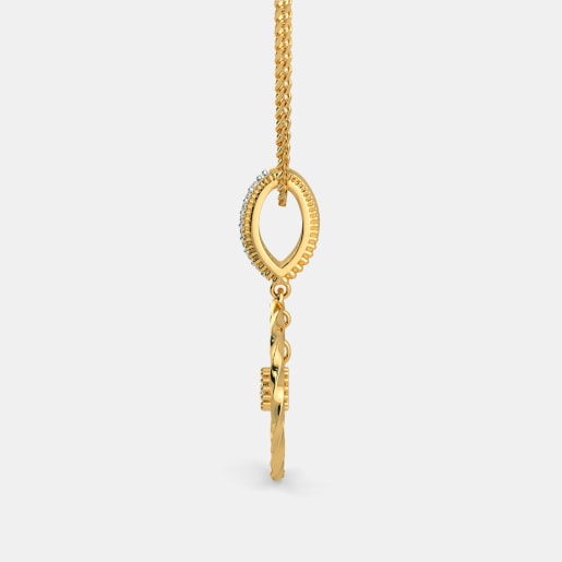 Diamond Pendant In Yellow Gold (2.59 Gram) With Diamonds (0.084 Ct)