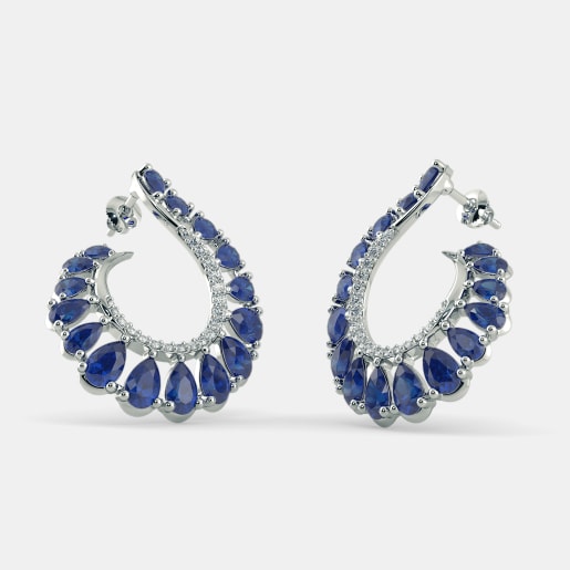 Blue Shire Earring Designs Online In India 2018 Bluestone The Aadrika Hoop Earrings
