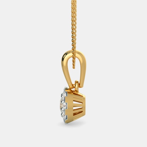 Diamond Pendant In Yellow Gold (1.05 Gram) With Diamonds (0.255 Ct)